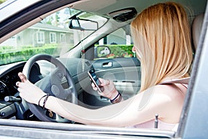 Teenager Texting While Driving