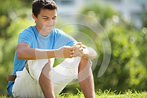 Teenager texting on the phone