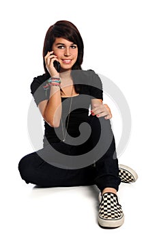 Teenager Using Cell Phone