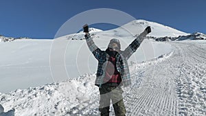 A teenager who turned 14 years old, rose high on Mount Elbrus and is very happy about this Victory. Elbrus is the