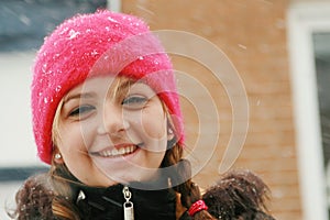Teenager in winter photo