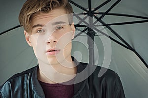 Teenager young man portrait model closeup