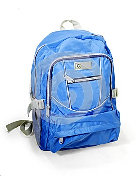 Teenagers backpack photo