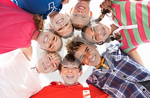 Teenagers in circle photo