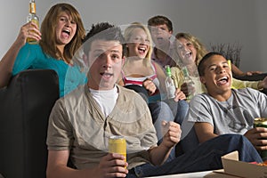 Teenagers Enjoying Drinks Together