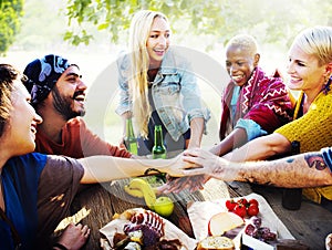 Teenagers Friends Beach Party Happiness Concept