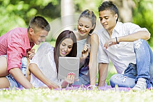 Teenagers in the park