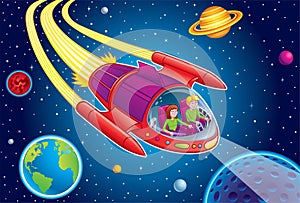 Teens Blasting Through Outer Space photo