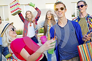 Teens having a party