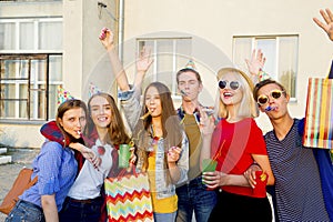 Teens having a party