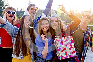 Teens having a party