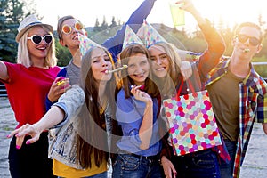 Teens having a party