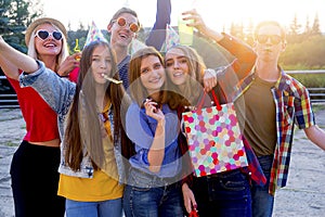 Teens having a party