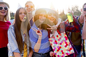 Teens having a party