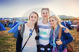 Teens at summer festival