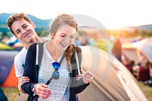 Teens at summer festival