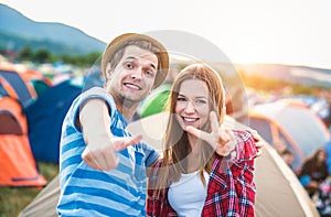 Teens at summer festival