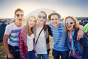 Teens at summer festival photo