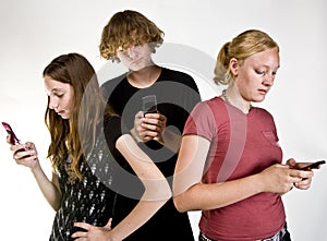 Teens Texting on Cell Phone