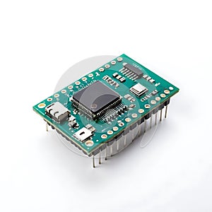 Teensy Microcontroller isolated on a white background