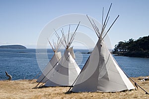 Teepee Camp By Water