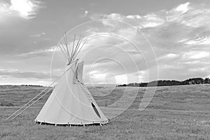 Teepee (tipi) as used by Great Plains Native Americans photo