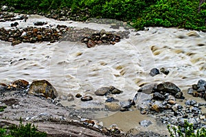Teesta River In Mountain Valley