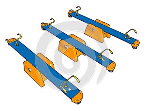 The teeterboard toy vector or color illustration