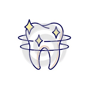 Teeth cleaning RGB color icon