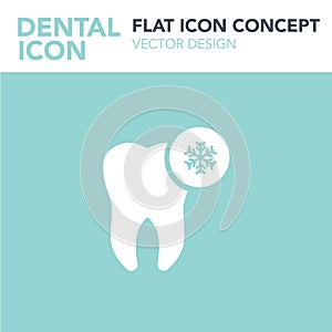 Teeth sensitive cold simple vector concept