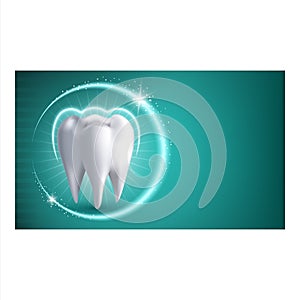 Teeth Whitening Treatment Promotion Banner Vector photo