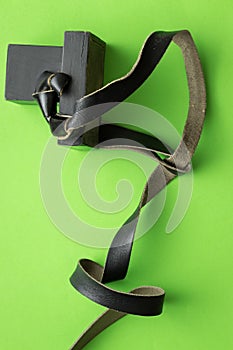 Tefillin made of black cowhide,