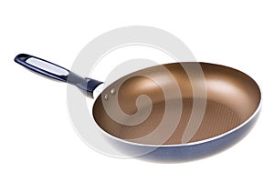 teflon frying pan isolated photo