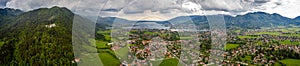 Tegernsee, Germany. Lake Tegernsee Rottach-Egern, Kreuth Bavaria, Germany near the Austrian border. Aerial view of