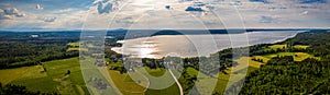 Tegernsee, Germany. Lake Tegernsee Rottach-Egern, Kreuth Bavaria, Germany near the Austrian border. Aerial view of