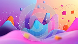 tegration synchronizing marketing chart in an abstract style