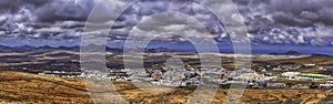 Teguise - panoramic view from volcano - Lanzarote, Canary Islands