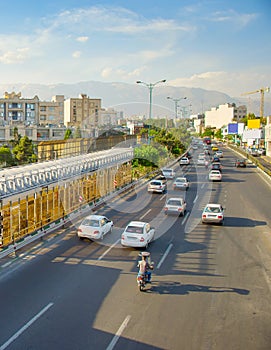 Tehran busy road, Iran