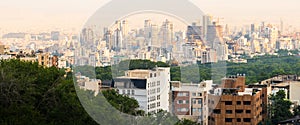 Tehran, Iran-28th may, 2022: city buildings architecture skyline panorama from popular viewpoint in north Tehran