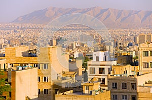 Tehran residential buildings, skyline. Iran