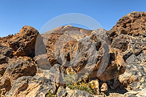 Teide Behind Volcanic Rocks