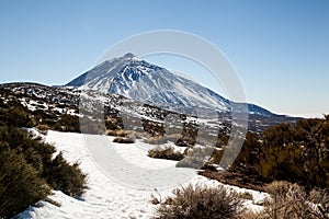 Teide National Park in Paradores, Spain in winter photo