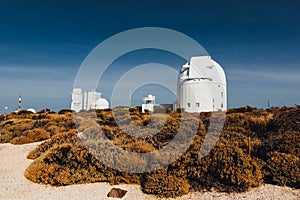 Teide Observatory astronomical telescopes in Tenerife,-- photo