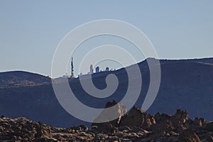 Teide Observatory near Teide volcano at summer season, day time photo