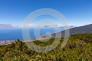 Teide - Panoramic view on the coastline of Atlantic Ocean near Puerto de la Cruz, Tenerife