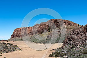 Teide - Panoramic view on Riscos de la Fortaleza near Pico del Teide and Montana Blanca, Mount El Teide National Park, Tenerife photo