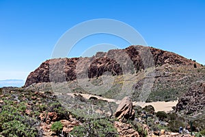 Teide - Panoramic view on Riscos de la Fortaleza near Pico del Teide and Montana Blanca, Mount El Teide National Park, Tenerife photo