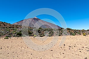 Teide - Panoramic view on volcano Pico del Teide and Montana Blanca, Mount El Teide National Park, Tenerife, Canary Islands, photo