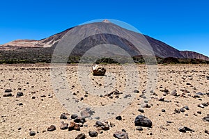 Teide - Panoramic view on volcano Pico del Teide and Montana Blanca, Mount El Teide National Park, Tenerife, Canary Islands, photo