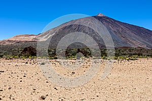 Teide - Panoramic view on volcano Pico del Teide and Montana Blanca, Mount El Teide National Park, Tenerife, Canary Islands, photo